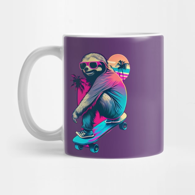 Skateboarding Sloth by PawtImages